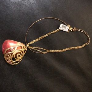 Coral and Gold Necklace